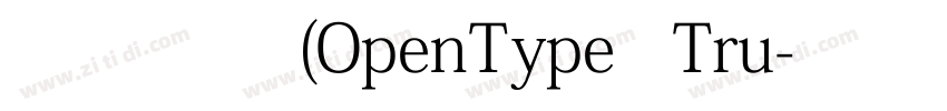 宋体 常规(OpenType   Tru字体转换